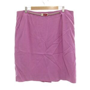 Celine Vintage Skirt Wool Large Size 46 Purple UO